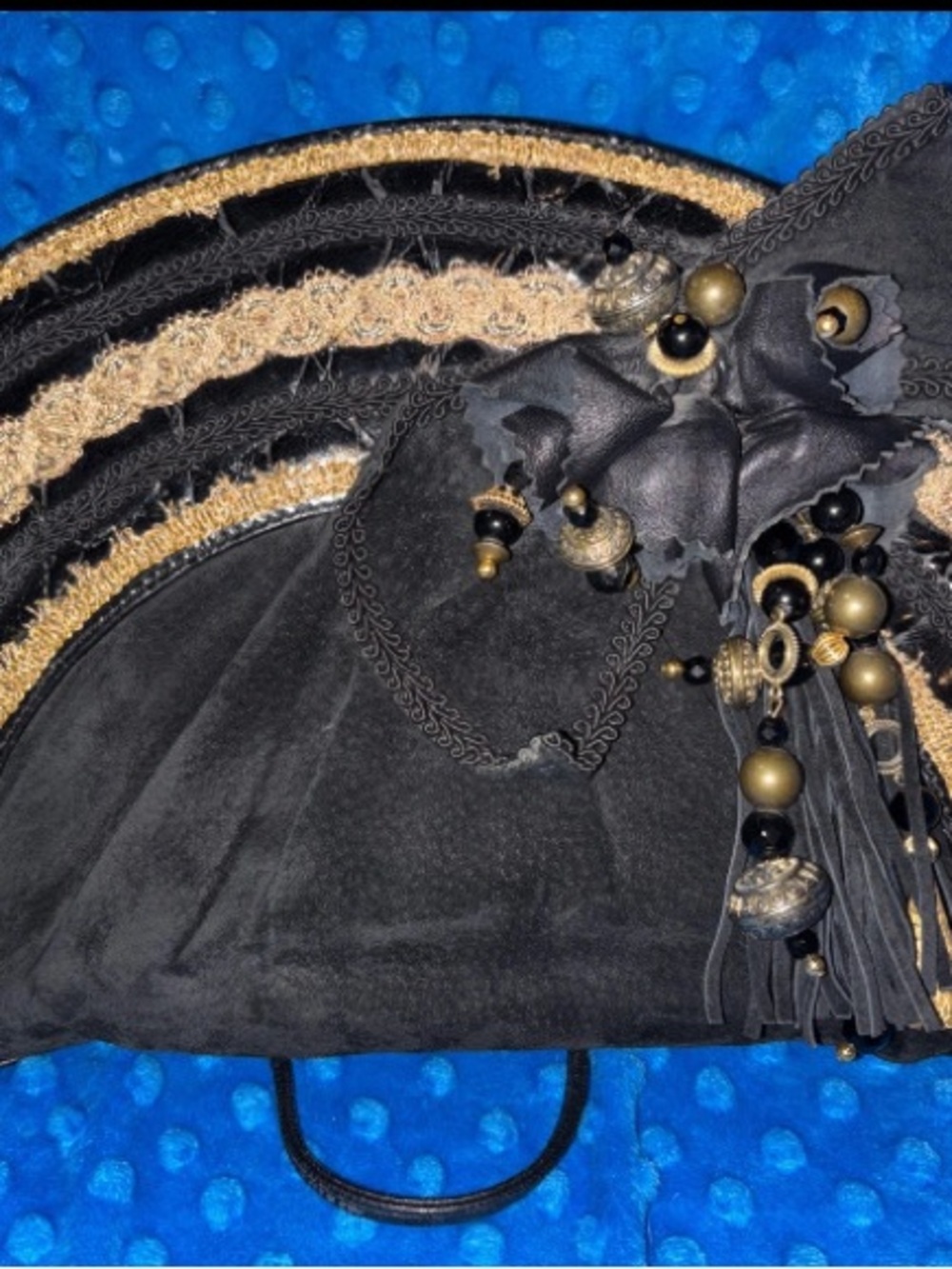 Braccialini Leather Purse Clutch With Gold Trim Made In Italy Vintage 16”x9”